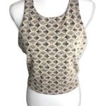 Free Press  Beige / Black Patterned Sleeveless Crop Tank Top Photo 5