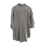 Madewell  Black and White Stripe Button Down Long Sleeve Shirt Dress Tunic Photo 6