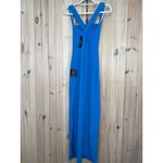 Lulus NWT  Glamorous Dedication Blue Sleeveless Column Maxi Dress Gala Banquet S Photo 4