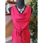 Dana Buchman  Women's size XS Red Geo Sleeveless Belted Dress Photo 1