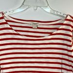 J Crew Red White Stripe Crew Neck Size Small Photo 1