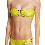 Proenza Schouler Splatter Print Barbell Swim Set Yellow- Size XS Photo 0