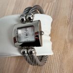 Swiss Gold Ladies Watch Stainless Wire Hinged Cuff Bracelet Stainless Dial Photo 3