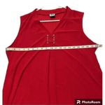 Anne Klein Gently Used red sleeveless V Neck lace up tank Photo 5