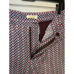 Anthropologie Maeve Women Wide Leg Cropped Pants Geometric Feminine Flirty Fun 4 Blue Photo 3