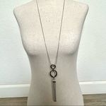 Charter Club  silver tone tassel chain necklace Photo 1