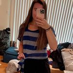 Kirra Kira Striped Tie Crop Top Photo 2