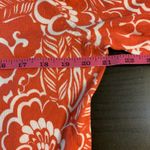 Jones New York Sport Coral White Floral Egyptian Cotton Cardigan Sweater XL Red Photo 6