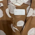 Elegant Long Sleeve Polka Dot Dress Brown Photo 1