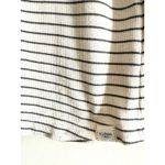 L.L.Bean  Women's M Birchwood Brushed Waffle Funnelneck Cream Striped Pullover‎ Photo 1