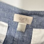 Loft Outlet Shorts Womens 14 Blue Chambray Linen Cotton blend pockets Coastal Photo 2