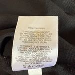 EXPRESS Portofino Slim Shirt Top Womens Large Black Roll Tab Blouse Ruffle Trim Photo 4