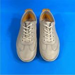 Ecco Women's Casual Leather Sneaker Size 38B Gray US 7/7.5 Tan Photo 2