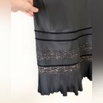Loft Strapless Cocktail Dress in Black with Lace & Velvet Detail - Size 16 Photo 2