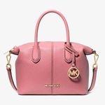 Michael Kors  Hyde Pebbled Leather Satchel Crossbody Bag Light Bryant Soft Pink Photo 0