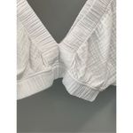 Aerie white cotton muslin flutter sleeve crop Size XS Photo 2