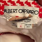 Vintage Albert Capraro Cherry Red & White Halter Dress 4 Size 0 Photo 2