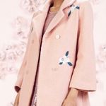 LC Lauren Conrad Rose Pink Embroidered Swing Pea Coat Photo 0