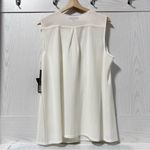 Classiques Entier  Shirt Women Size XL White Sleeveless Button Pocket *tiny Flaw Photo 1