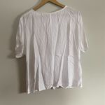 Loft  White Front Tie Knot T Shirt Photo 6