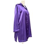 Oscar de la Renta Pink Label Vintage Royal Purple Satin Sleepwear Top, EUC Photo 3