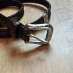 Brighton Vintage  Embossed Braided Leather Belt Photo 2