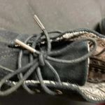 Toms  WO SIZE 8.5 BLACK WEDGE SHOES LACE UP PRINTED PATTERN INSIDE CLEAN Photo 10