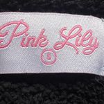 Pink Lily Black Open Front Women's fuzzy Sweater long sleeve size small Photo 2