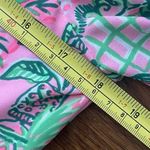 Lilly Pulitzer  Martine Long Sleeve Dress Small Pink Green Ruffle Tropical Beach Photo 9