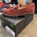 Vionic  Finley Suede Loafer Syrah Size 9.5 M Red Slip On Bow Preppy Photo 0