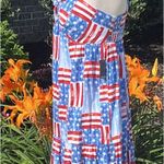 Crown & Ivy 4th of July Maxi Dress Spaghetti Strap Red White Blue Photo 4