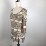 We The Free Free People  floral distressed scoop neck T-shirt XS Photo 1