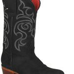 Los Altos Women’s Leather Black Western Cowboy Boots Size 7 Photo 0