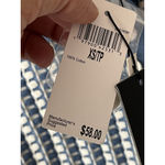 Truth By Republic Polo Shirt Womens Size XS Short Sleeve Blue White Jaquard NWT Photo 8