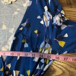 Boden Floral Jersey Surplice Top in blue with white and yellow accents size 6 Photo 8