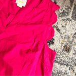 Maeve ANTHROPOLOGIE hot pink sleeveless scalloped edge blouse size 6 Photo 6