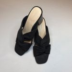 Banana Republic  Black Crossover Heeled Sandal Block Heel Mules Shoes Size 8.5 Photo 3