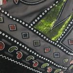 Silk and Velvet Scarf Green Photo 2