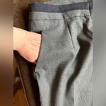 Willi Smith  Black & Gray Checkered Dress Pants W Stripe Waist Straight Leg SZ 12 Photo 4