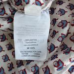 J.Crew White Blue Burgundy Block Floral Print Cotton Tie Front Tunic Top Sz 00 Photo 7