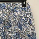 Drew NWT  Angelica Dayna Bluebird Floral Paisley Cropped Pants Blue Tan White 2 Photo 11