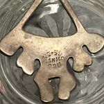 Vintage Silver and Turquoise Abstract Pendant Photo 2