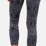 Nux Leggings Womens Small Black Gray Snake Print Vesper Capri High Rise Pants Photo 1