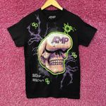 AMP Skull Lightning Black T-Shirt Small Photo 0
