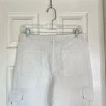Sundance  White Eyelet Cargo Pants Lace Linen Summer Beachy Coastal Size 2 Photo 5