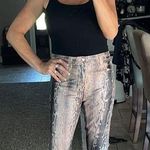 L'Agence L’agence Margot High Rise Skinny in Petal/Black Snake Skin Photo 0