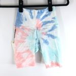 Electric & Rose Womens Medano Printed Bike Shorts Pastel Tie Dye Blue Pink XS Photo 2
