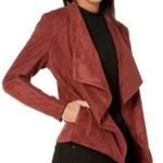BB Dakota Faux Suede Waterfall Jacket Blazer Women's XL Brown Boho Vegan Photo 0