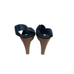 Diane Von Furstenberg  Women's Natural Black Leather Wedges Sandal Size 7.5 Photo 2