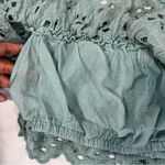 Free People Light Blue Lace Crop Top Photo 3